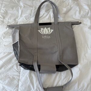 Lotus Reusable Grocery Cart Organizer Bag | Grey Mesh Market Tote
